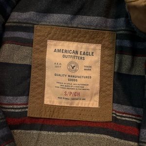 American Eagle men’s canvas flannel lined jacket